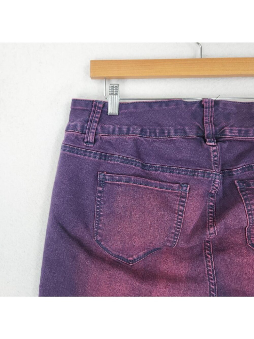 Torrid Jeans Womens 16 Purple Pink Mid Rise Skinny Stretch Casual Denim - Picture 9 of 12